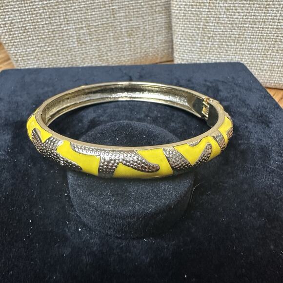 Sequin Nordstrom Multicolor Gold Tone Statement Enamel Bangle Bracelet # 351 - Picture 2 of 3